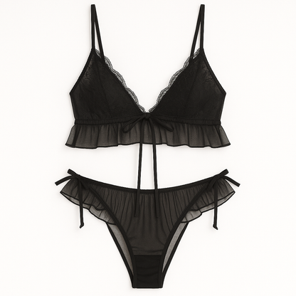 ZWEITEILIGES SCHWARZES SET